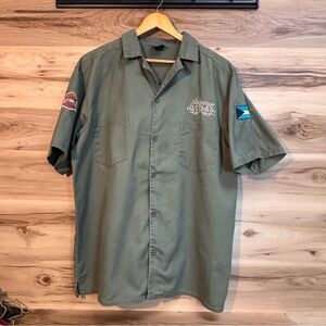 Harley Davidson Bahamas Green Button Up short sleeve size XXL.